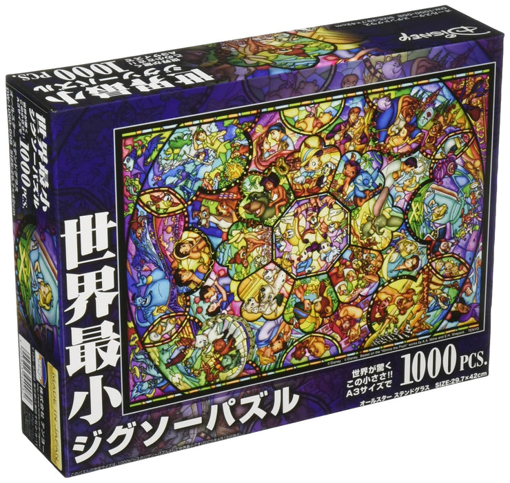 Tenyo 1000 Piece Jigsaw Puzzle Disney All Star Stained Glass DW-1000-008 NEW_1