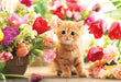 BEBERLY 300 Piece Jigsaw Puzzle Tulips and Kitten 26x38cm P33-190 Made in Japan_1