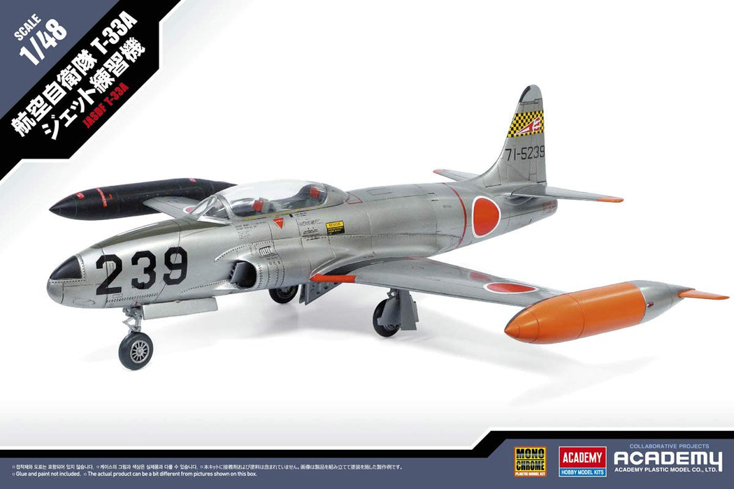 Monochrome 1/48 JASDF T-33A Jet Trainer Plastic Model Kit MCT502 Not Painted NEW_7