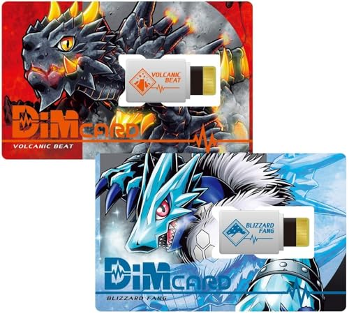 Digimon Vital Bracelet Dim Card Vol.1 Volcanic Beat & Blizzard Fang ‎NT58680 NEW_1