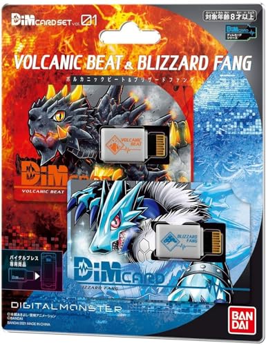 Digimon Vital Bracelet Dim Card Vol.1 Volcanic Beat & Blizzard Fang ‎NT58680 NEW_4