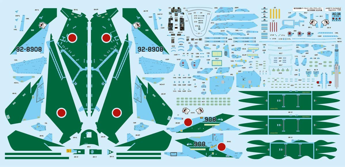 Platz 1/72 JASDF F-15J Eagle Aggressor Flight Training Group No.908 Kit AC-38_3