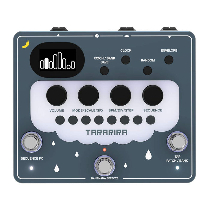 Bananana Effects TARARIRA Pitch Shift Sequencer Arpeggiator Pedal 490g Blue Gray_1