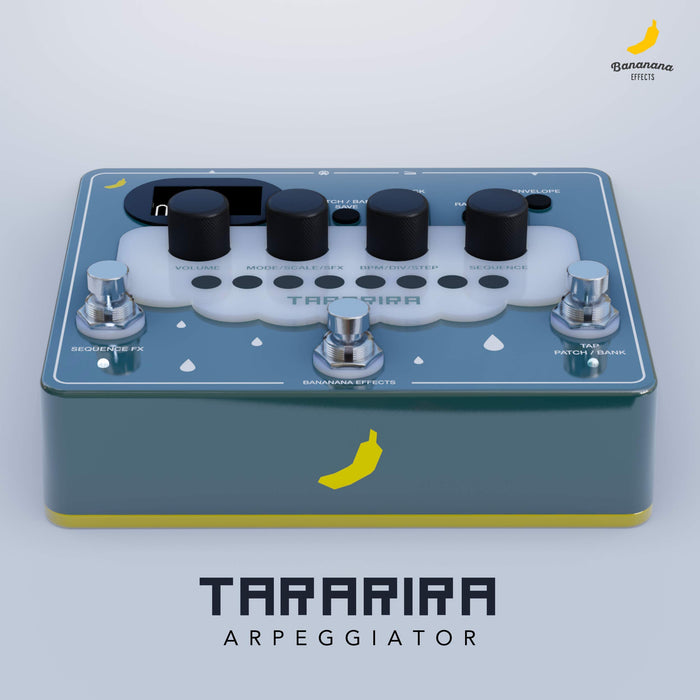 Bananana Effects TARARIRA Pitch Shift Sequencer Arpeggiator Pedal 490g Blue Gray_2