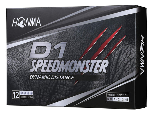 Honma Golf Golf Ball D1 SPEED MONSTER 1 Dozen 12 Pieces White ‎No.1 2 3 5 BT2003_1