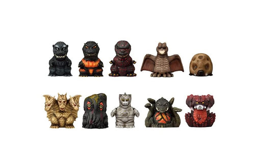 Godzilla Soft Vinyl Puppet Mascot Set of 10 types Ensky H45-50mm Colored Figure_1