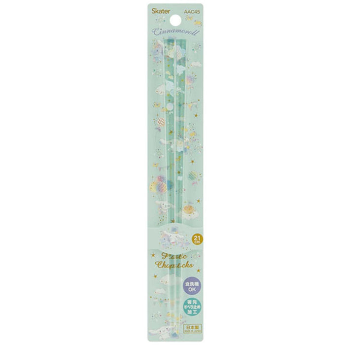 skater Acrylic Chopsticks 21cm Cinnamoroll Happiness Girl Sanrio AAC45 Green NEW_2