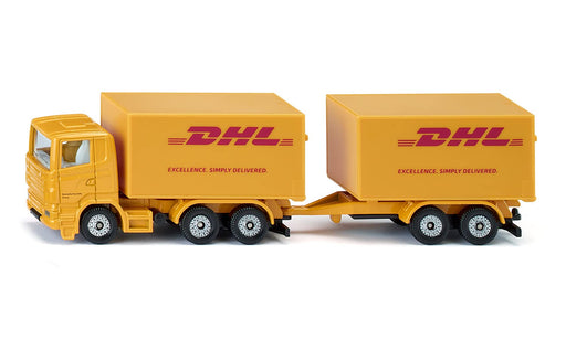 BorneLund SIKU DHL Truck with Trailer Yellow/Red Age 3+ SK1694 Miniature Car NEW_1