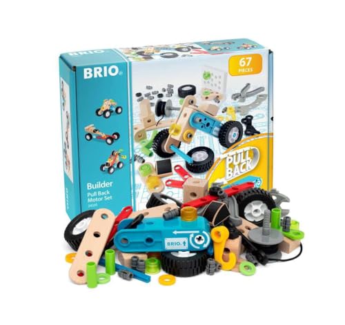 BRIO BILDER Pull Back Motor Set‎ 63459500 67 Pieces Educational Toy Pretend Play_3