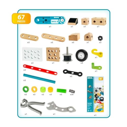 BRIO BILDER Pull Back Motor Set‎ 63459500 67 Pieces Educational Toy Pretend Play_9