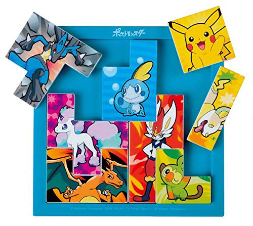 Ensky Pokemon Tile Puzzle 8 pieces TP-05 113x113x8mm with Case & Questions NEW_1
