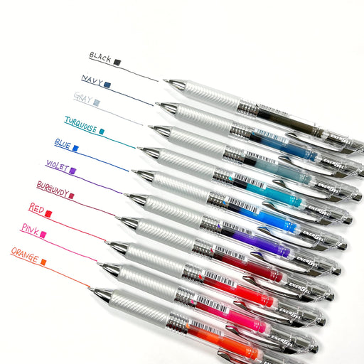 Pentel Gel Ink Ballpoint Pen Energel Infree 0.7mm 10 color BL77TL-10 PlasticCase_2