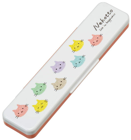 Chopsticks & Spoon set Silver Ion Ag+ antibacterial Cat Made in Japan CCS3SAAG_2