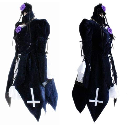 Rose Girl Anime Cosplay Costume Set Mercury Lolita Costume Pannier 9-piece NEW_3