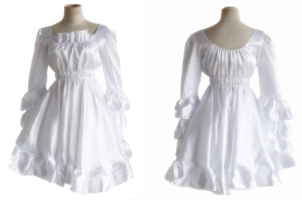 Rose Girl Anime Cosplay Costume Set Mercury Lolita Costume Pannier 9-piece NEW_5