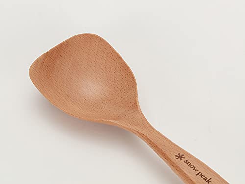 snow peak server spoon CS-218 Brown Beech Stainless Steel Hook Camping Tool NEW_4