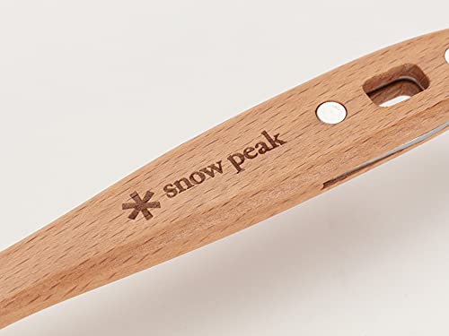 snow peak server spoon CS-218 Brown Beech Stainless Steel Hook Camping Tool NEW_5