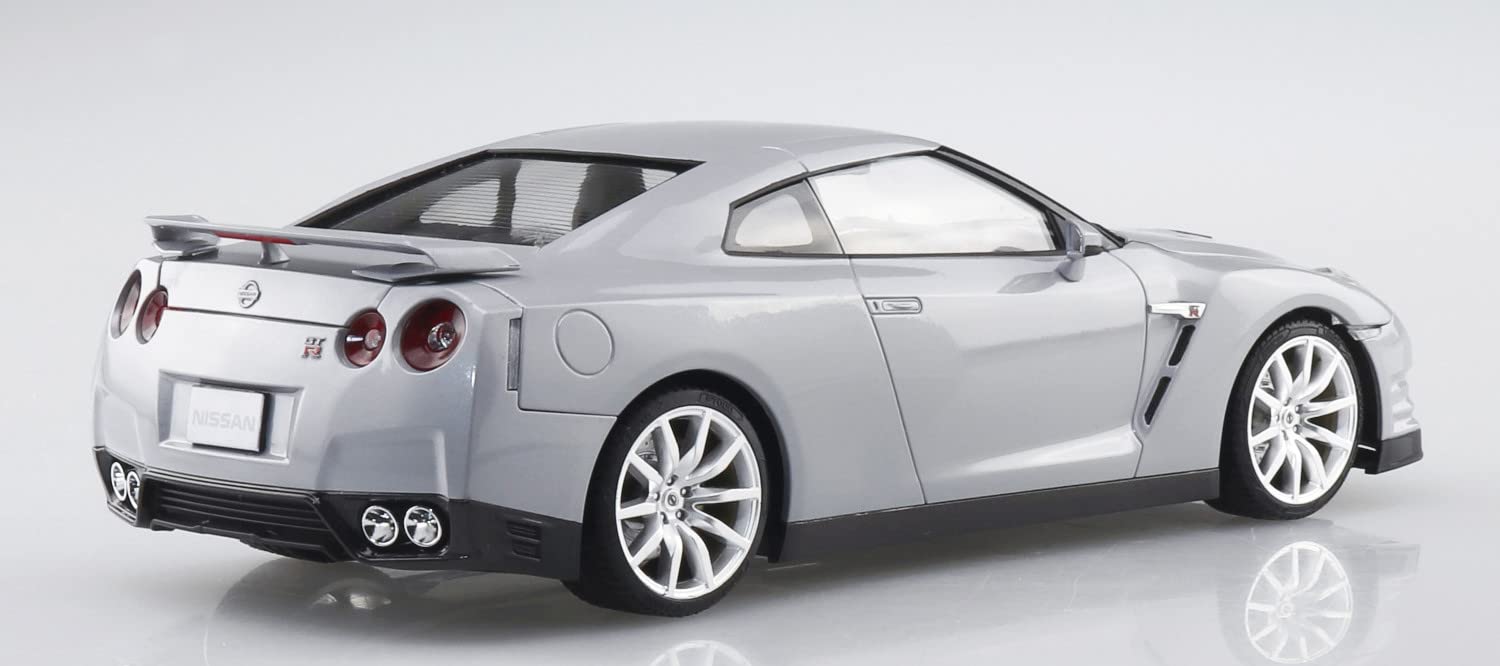 AOSHIMA 1/24 Nissan R35 GT-R 2014 Ultimate Silver Pre-Painted Model Kit 02-A NEW_2