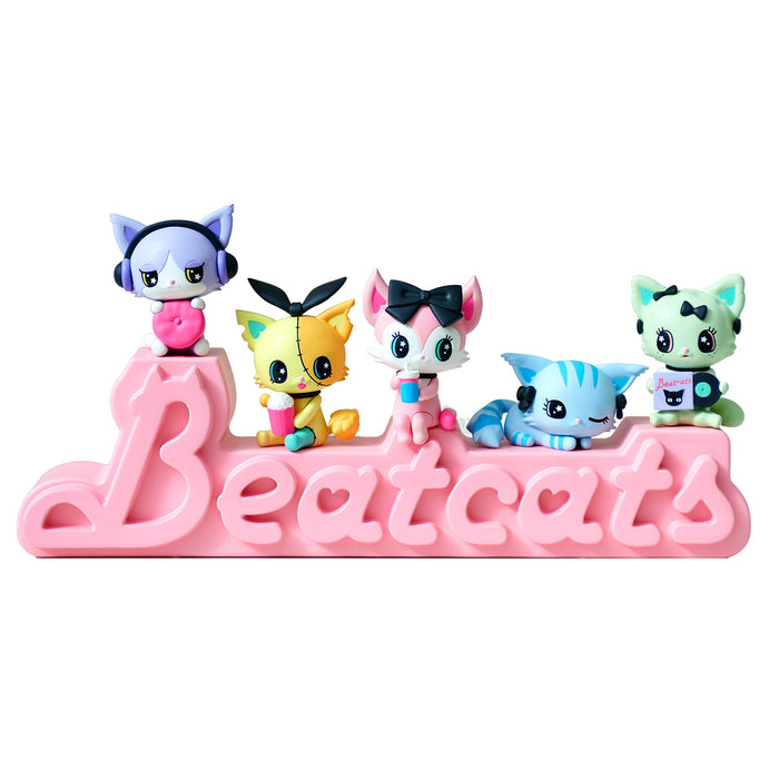 SEGA TOYS Sanrio x Sega Toys Beatcats TABLE COLLECTION 1 Figure & Logo Stand NEW_1