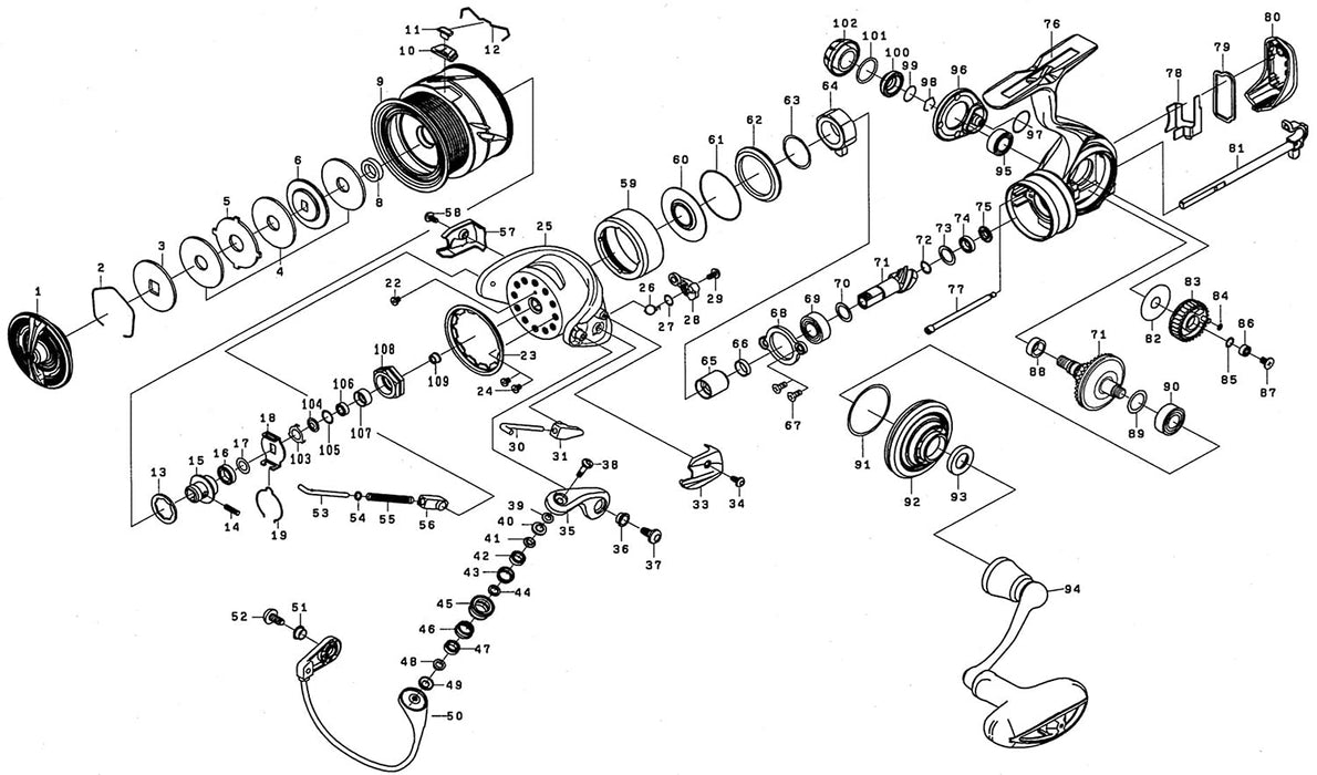 Daiwa Genuine Parts 20 Rubias LT3000-XH Spool (2-12) No.9 ‎00060210128D72 NEW_2