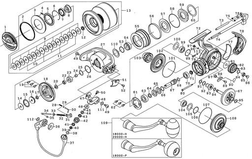 DAIWA Genuine Parts 20 Saltiga 20000-H Handle Cap Part No.103 Cord. 151226 NEW_2