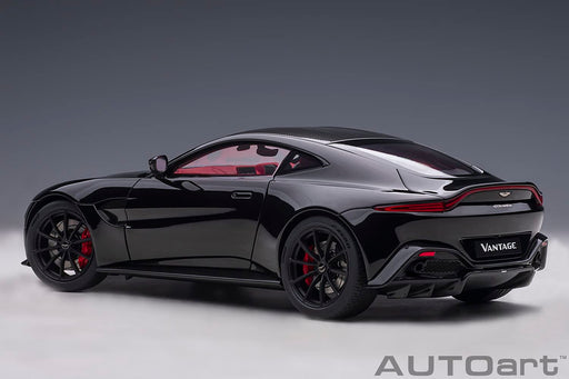 AUTOart 1/18 Aston Martin Vantage 2019 Black/ Carbon Black Roof 70275 Diecast_2