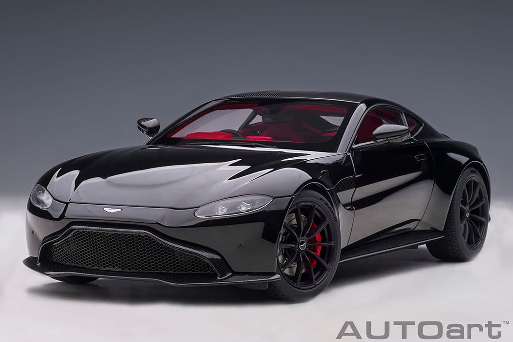 AUTOart 1/18 Aston Martin Vantage 2019 Black/ Carbon Black Roof 70275 Diecast_5