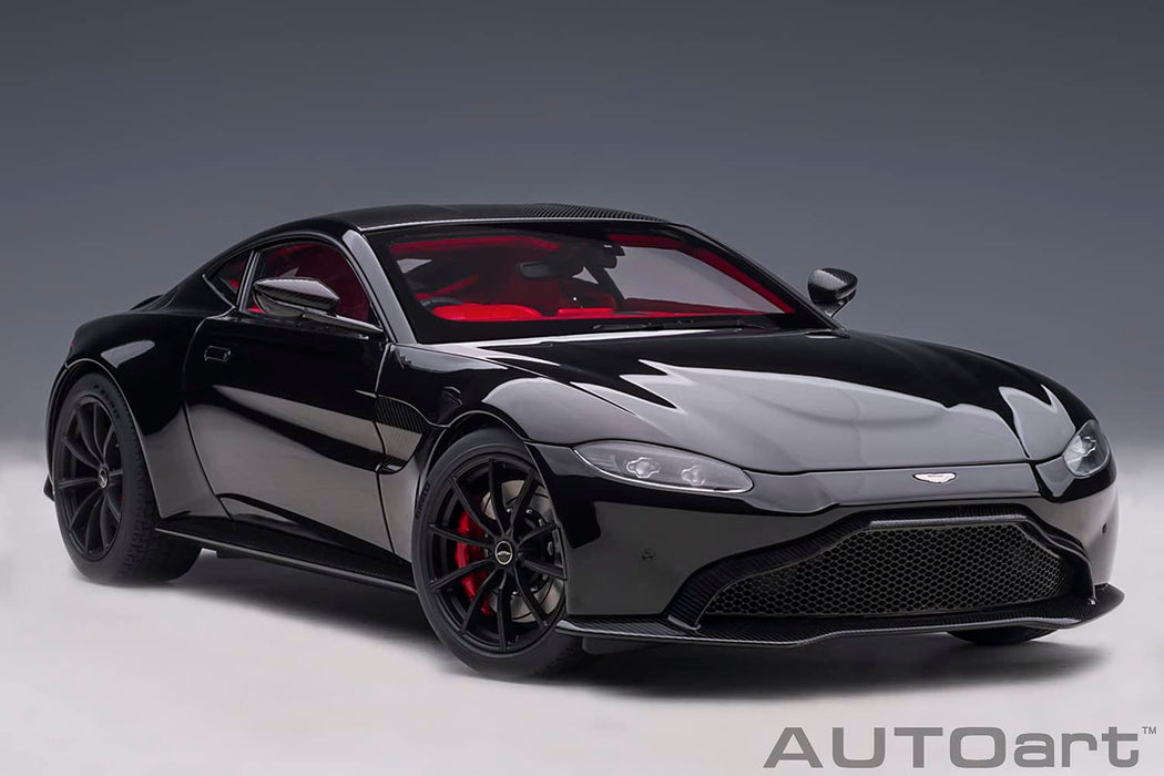 AUTOart 1/18 Aston Martin Vantage 2019 Black/ Carbon Black Roof 70275 Diecast_6