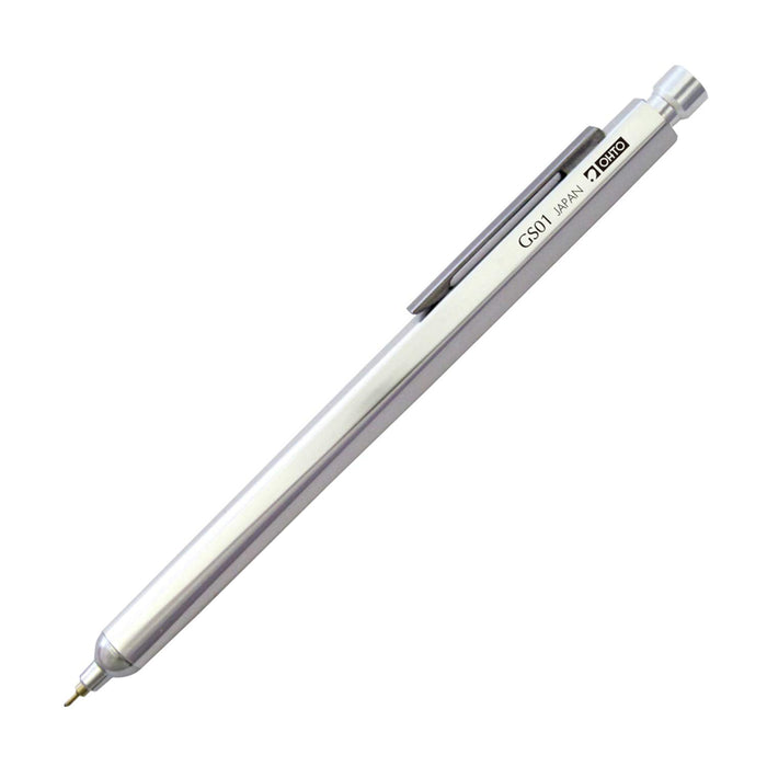 OHTO ballpoint pen GS01 silver GS01-S7-SV Aluminum Shaft Made in Japan Knock NEW_1