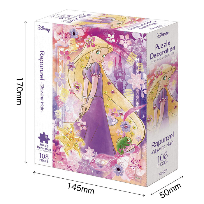 EPOCH Rapunzel Jigsaw Puzzle Glowing Hair 108 Pieces 18.2x25.7cm 72-027 NEW_2