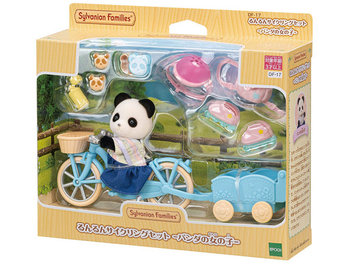 Sylvanian Families Run-Run Cycling Set Panda Girl Doll & Furniture Set DF-17 NEW_2