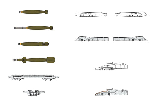 FineMolds 1/72 AIRCRAFT SERIES U.S. Aircraft Bomb Set 60s Model kit FP45 NEW_1