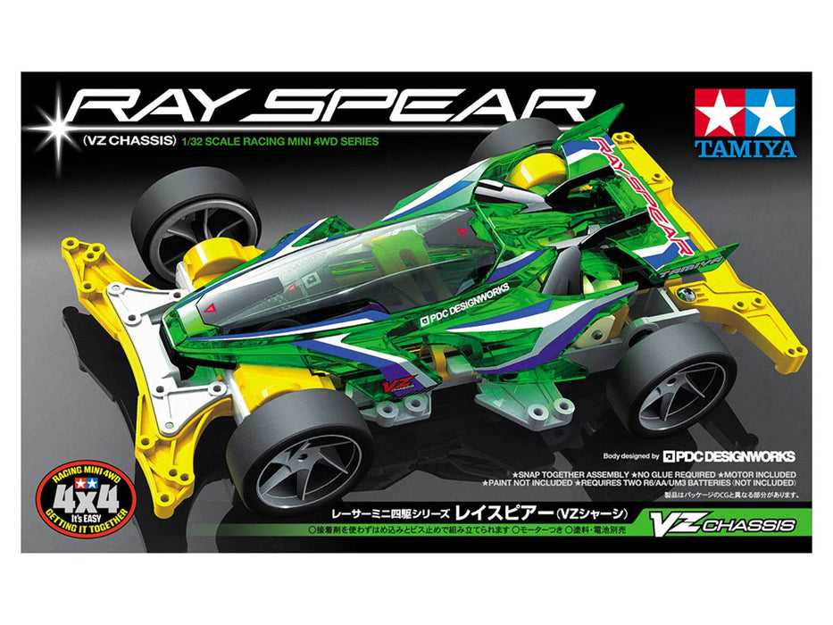 TAMIYA 18099-000 Racer Mini 4WD Series No.99 RAY SPEAR (VZ CHASSIS) Model Kit_2