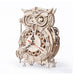 Robotime 3D Wooden Puzzle Owl Clock Beige LK503 Japanese Edition with Manual NEW_3