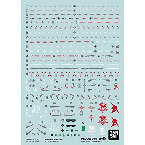 Bandai Spirits Gundam Decal No.125 RG 1/144 scale For Nu Gundam ‎MK61989 NEW_1