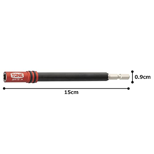 TONE HP2BHA-150 Bit Holder for 6.35mm Bit Chack Electric Drills Red L150mm NEW_6