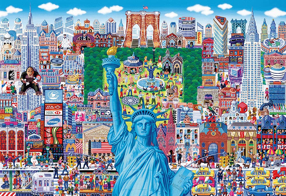 Beverly 1000 Micro Pieces Jigsaw Puzzle NY Landmarks 26x38cm M81-623 Aqua NEW_1