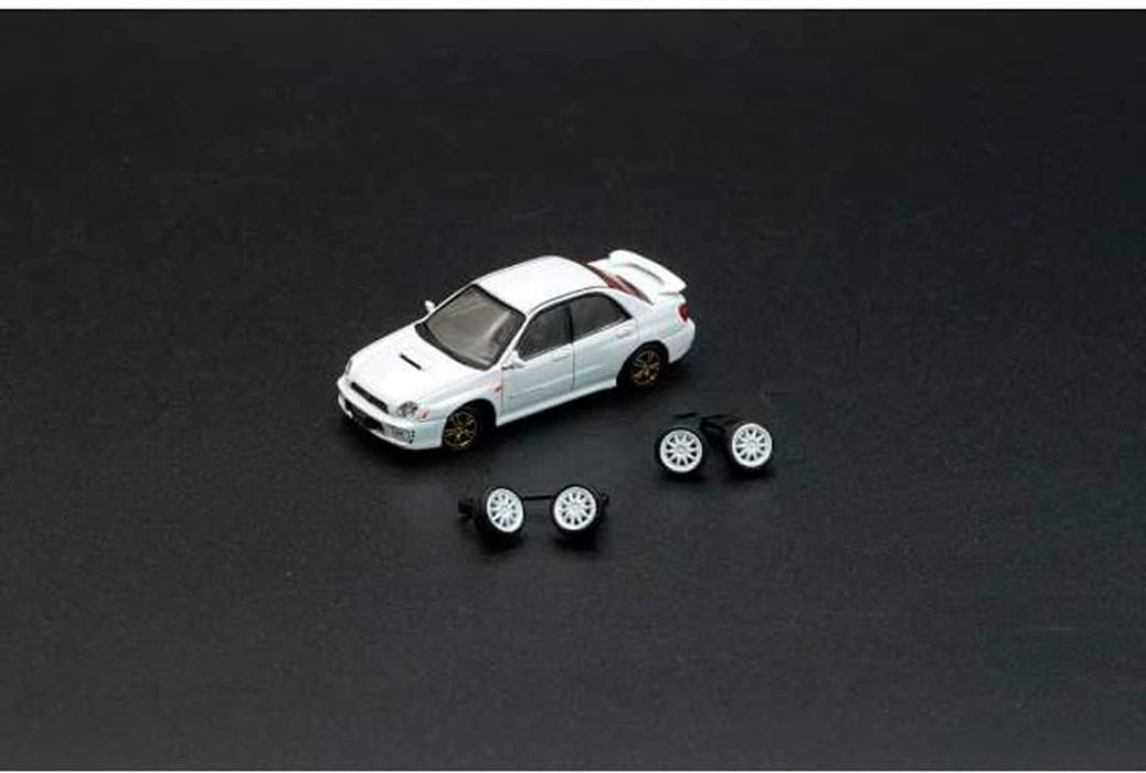 BM CREATIONS 1/64 Subaru 2001 Impreza WRX White RHD 64B0082 Diecast Model Car_1