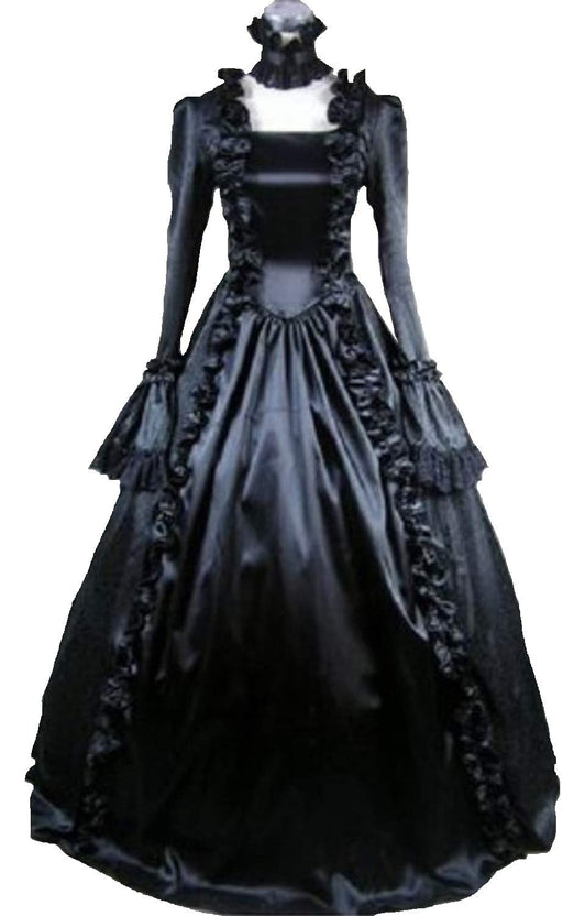 Housaku Goth Lolita Long Sleeve Dress XL size Costume Dress Concert Stage NEW_1