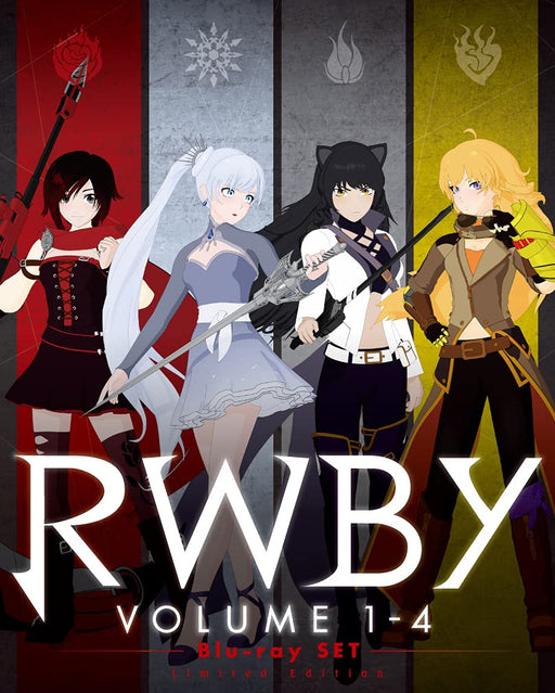 RWBY Volume 1-4 Blu-ray Set First Press Limited Edition 1000805260 Monty Oum NEW_1