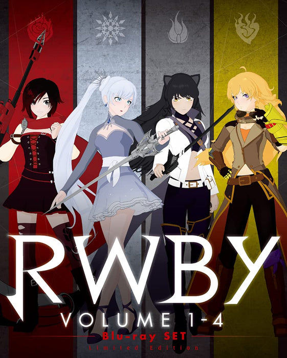 RWBY Volume 1-4 Blu-ray Set First Press Limited Edition 1000805260 Monty Oum NEW_1