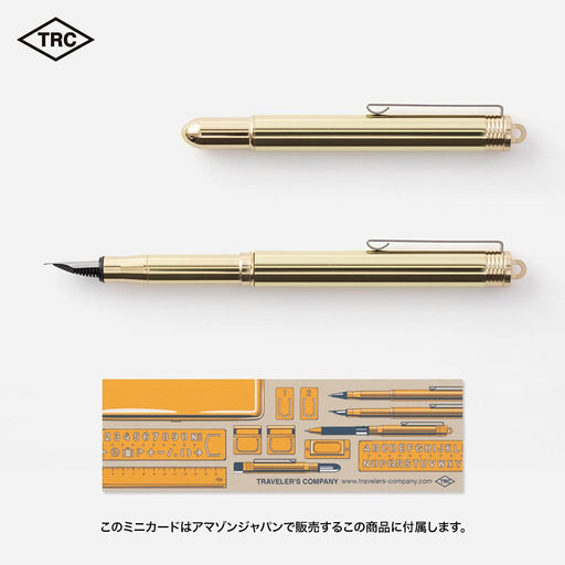 MIDORI Traveler's Company TRC Brass Fountain Pen Fine Ltd/ed. with Card 38076006_2