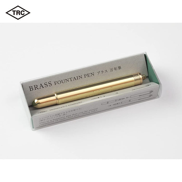 MIDORI Traveler's Company TRC Brass Fountain Pen Fine Ltd/ed. with Card 38076006_3