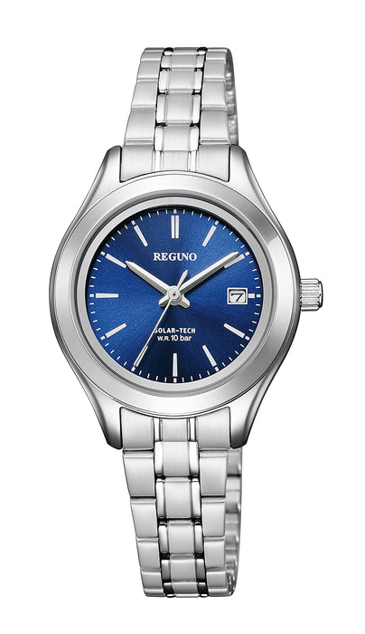 CITIZEN REGUNO SOLAR TECH KM4-112-71 Blue Solar Women Watch Stainless Steel NEW_1