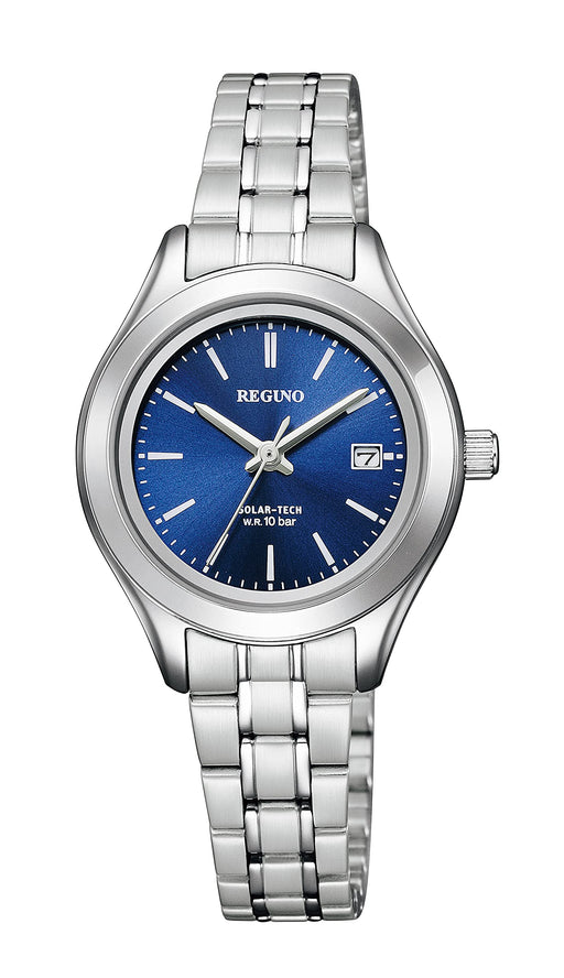 CITIZEN REGUNO SOLAR TECH KM4-112-71 Blue Solar Women Watch Stainless Steel NEW_1