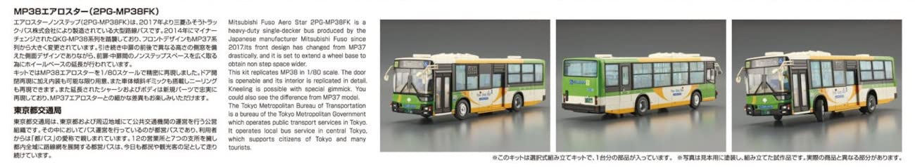 Aoshima 1/80 Working Vehicle No.9 Mitsubishi Fuso MP38 Aerostar Tokyo Metro Kit_7