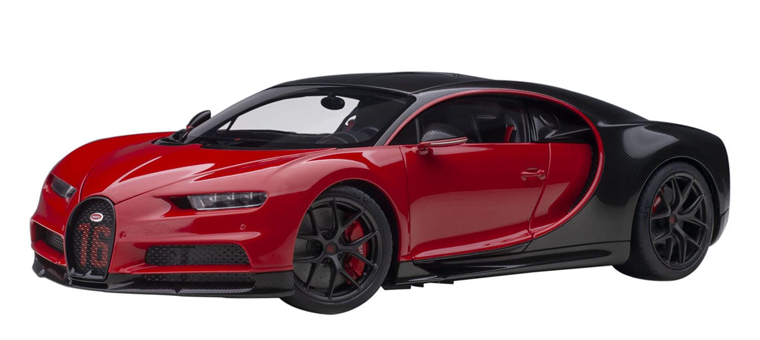 AUTOart 1/18 Bugatti Shillong Sport 2019 Red / Carbon Black 70996 Diecast Toy_1