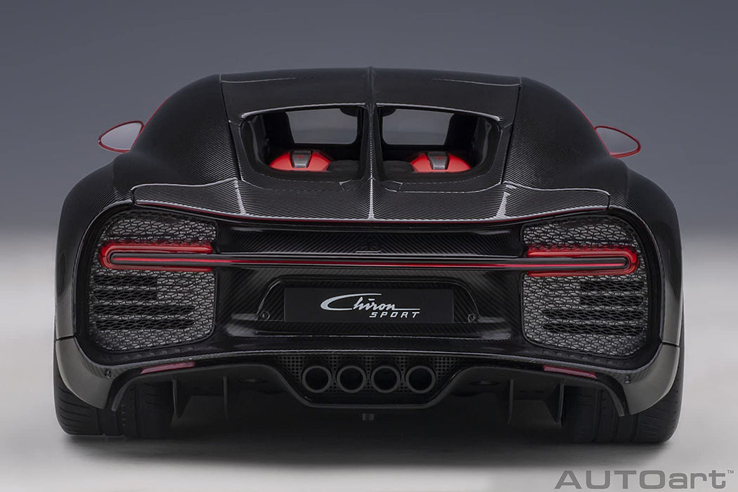 AUTOart 1/18 Bugatti Shillong Sport 2019 Red / Carbon Black 70996 Diecast Toy_6