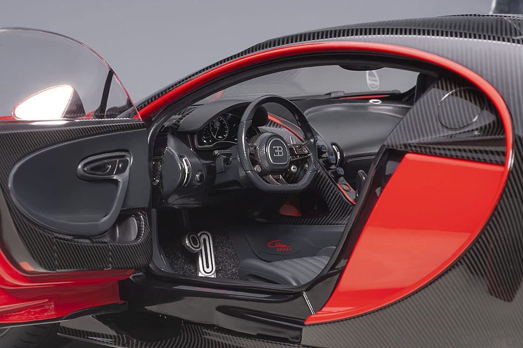 AUTOart 1/18 Bugatti Shillong Sport 2019 Red / Carbon Black 70996 Diecast Toy_9