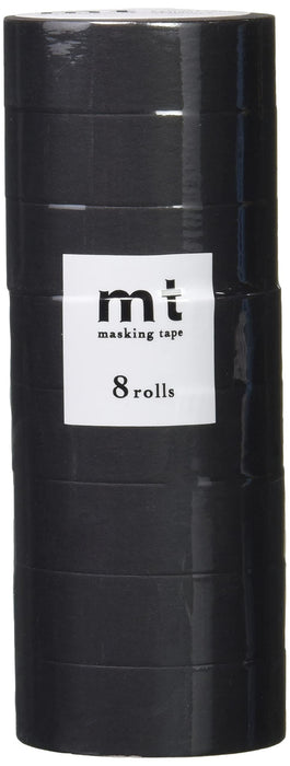 KAMOI mt Masking Tape 8P Matte Black MT08P207R Width 15mm x 7m Same color 8 roll_1